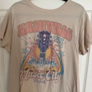 Zoe + Liv Beige Graphic Tee